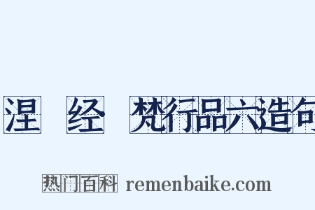 涅槃经·梵行品六造句是什么意思的图片